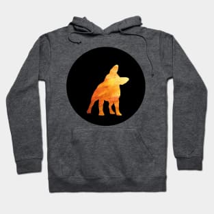 French Bulldog - Fiery Orange Silhouette Hoodie